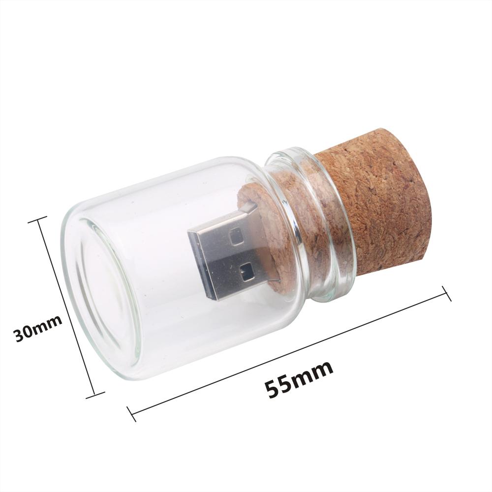 USB hình chai lọ Ổ USB Flash Ổ cắm Gỗ Flash Memory Stick U Disk cho PC