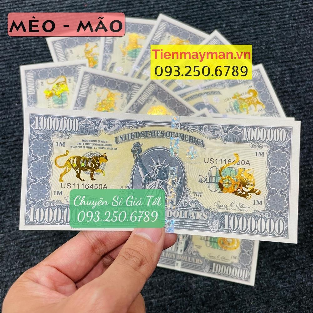 [CON MÈO] Tờ tiền 1 triệu đô Mỹ 12 con giáp mạ vàng, có bảo an phát quang - AnNhien