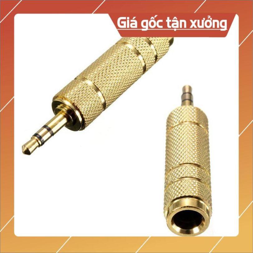 Đầu jack chuyển đổi âm thanh từ cổng 6.5mm cái sang cổng 3.5mm