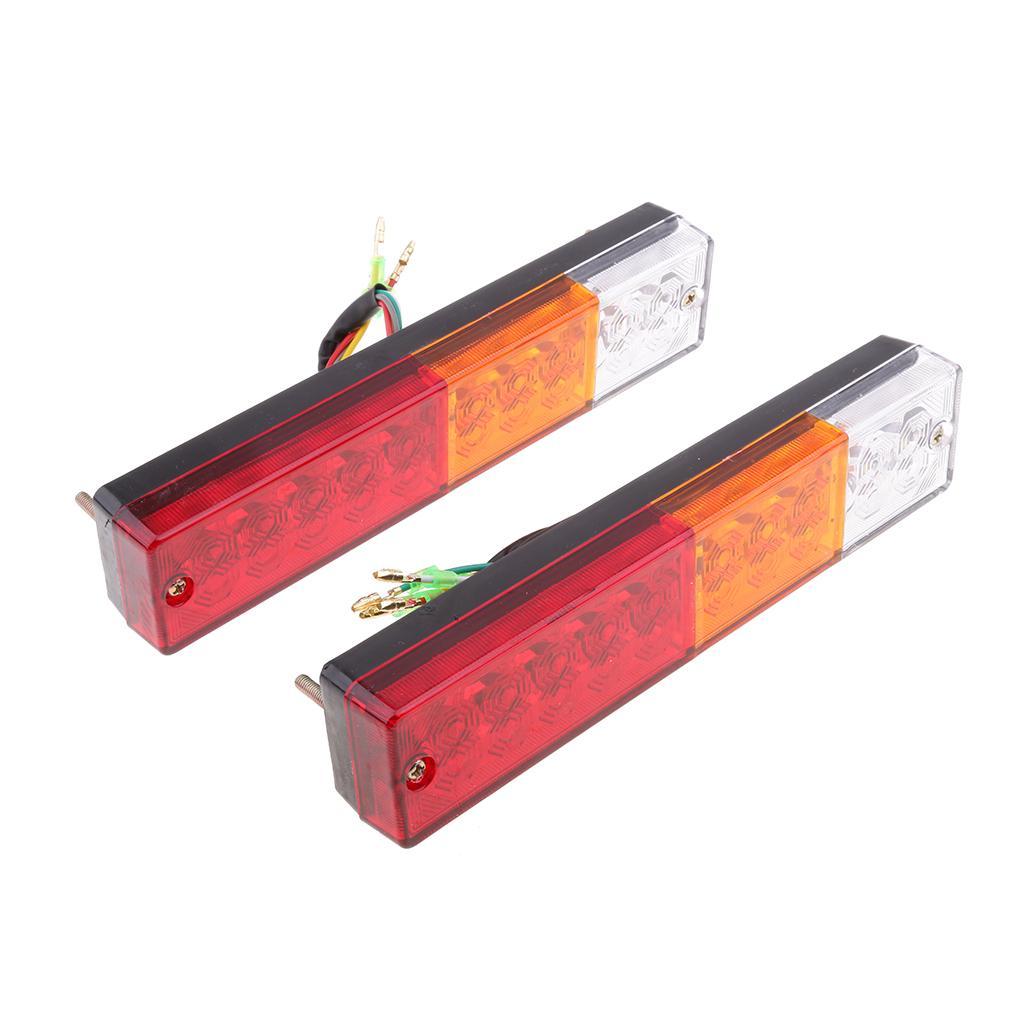 2pcs 12V 20Led Tail Reverse Back Up Light Stop Indicator Trailer Truck