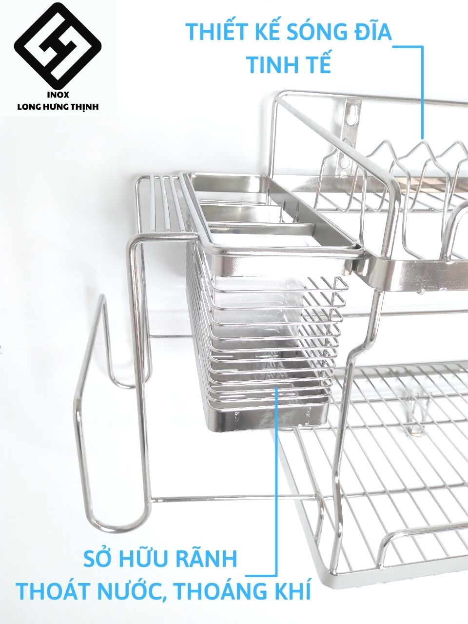 Kệ treo đa năng INOX304 cao cấp 100%, nội thất gia dụng phòng bếp tiện lợi, kệ treo 4 trong 1, đủ loại kích thước cm
