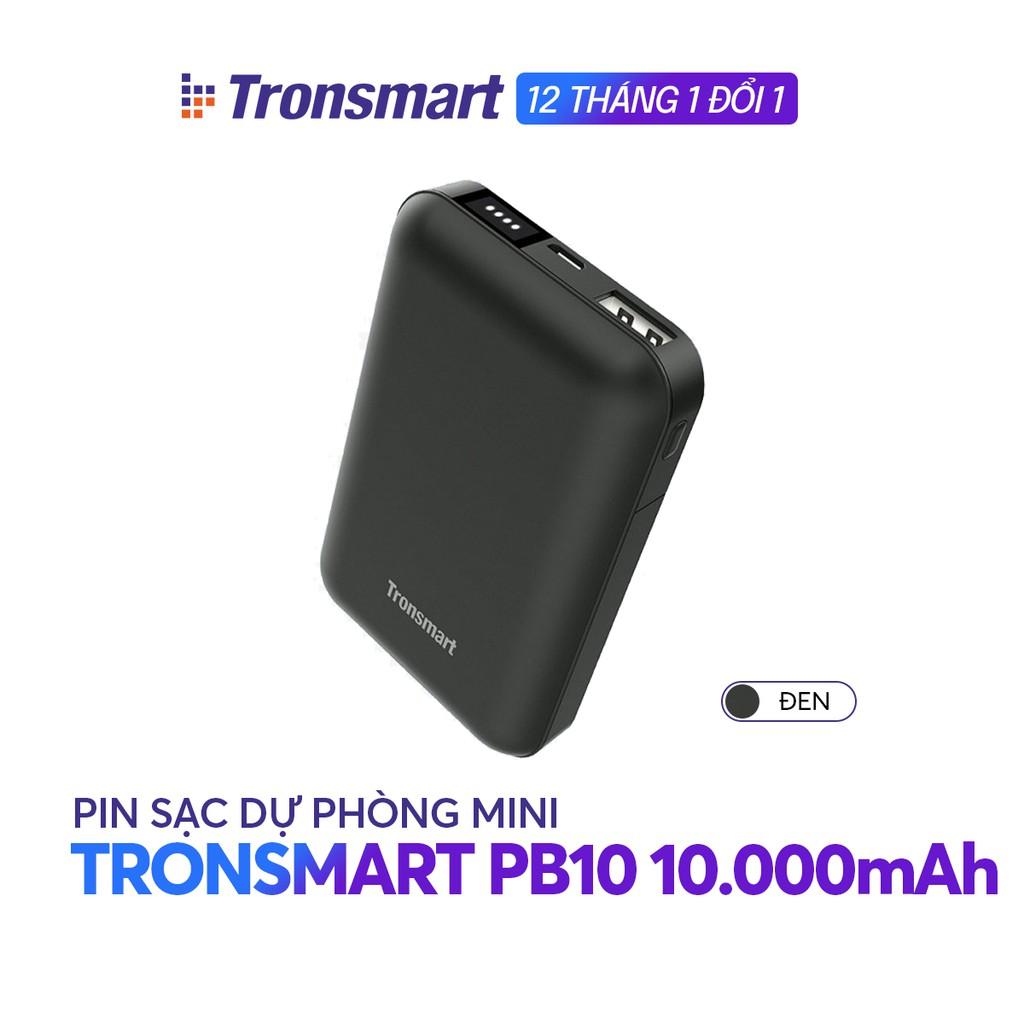 Sạc dự phòng 10000mAh Tronsmart PB10 Sạc nhanh Led hiển thị PIN - Hàng chính hãng - Bảo hành 12 tháng 1 đổi 1