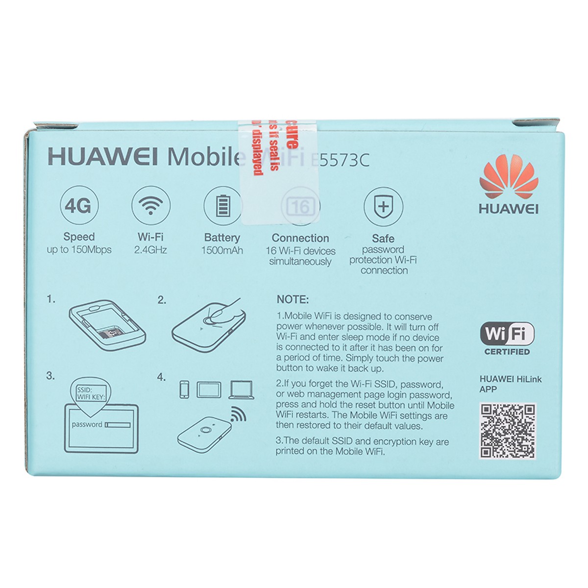 Bộ Phát Wifi Di Động 4G Huawei E5573 Chính Hãng