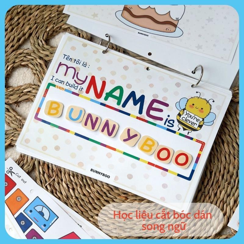 Học liệu bóc dán song ngữ thông minh cho bé BUNNYBOO