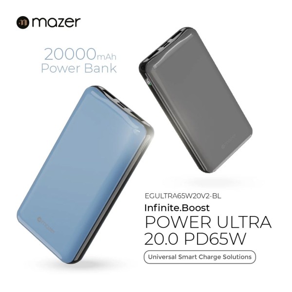 Pin Sạc Dự Phòng MAZER SUPER mini ULTRA 20000mAh 65w- hàng chính hãng