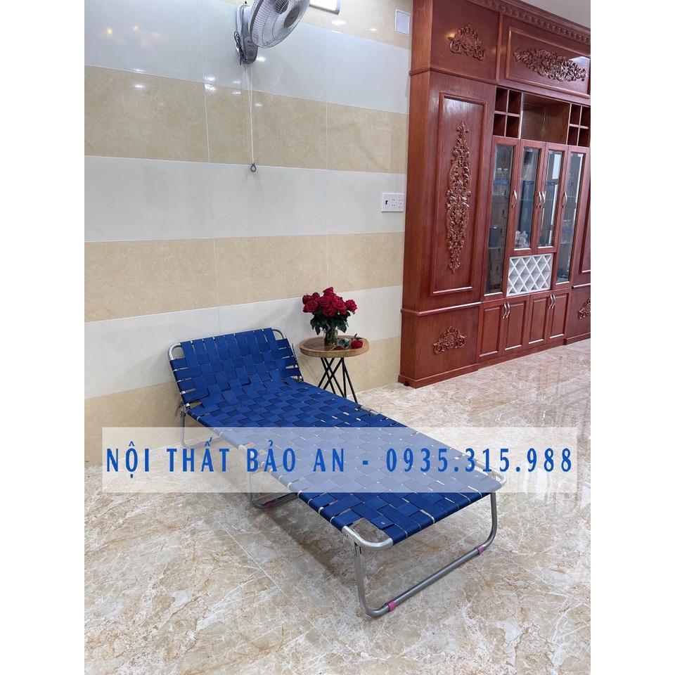 Giường xếp vải dù khung sắt cỡ lớn GX03