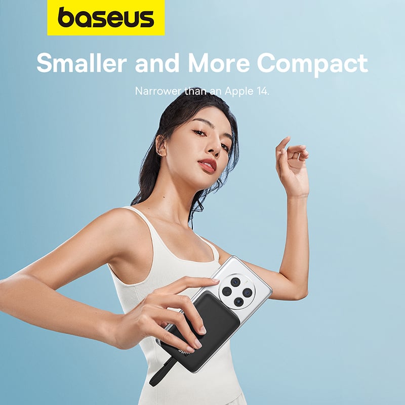Pin Sạc Không Dây Nam Châm Baseus Magnetic Power Bank 30W 10000mAh (tích hợp Sẵn Cáp Type-C) - Hàng chính hãng