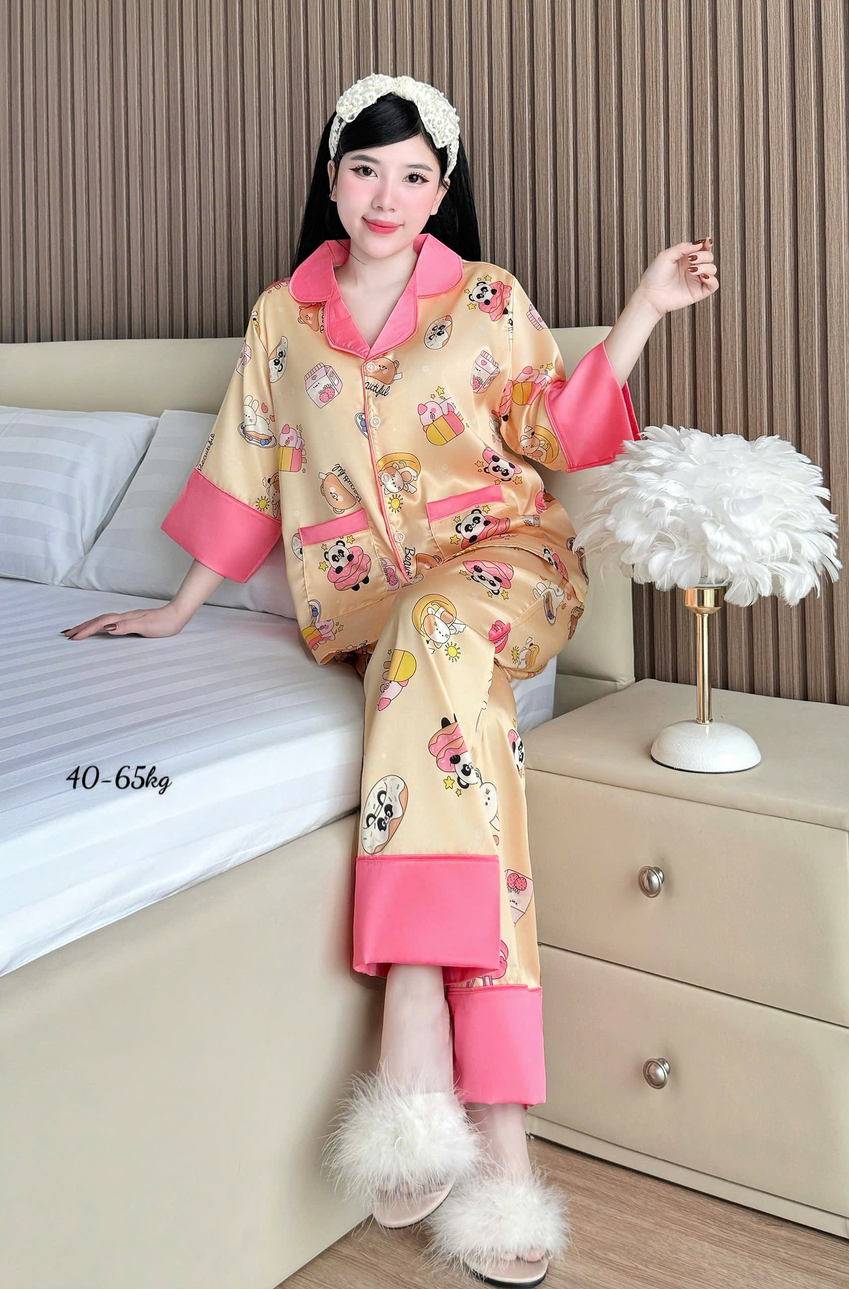 [NN Pijama] Đồ ngủ nữ mặc nhà pijama tay lở lụa latin cao cấp