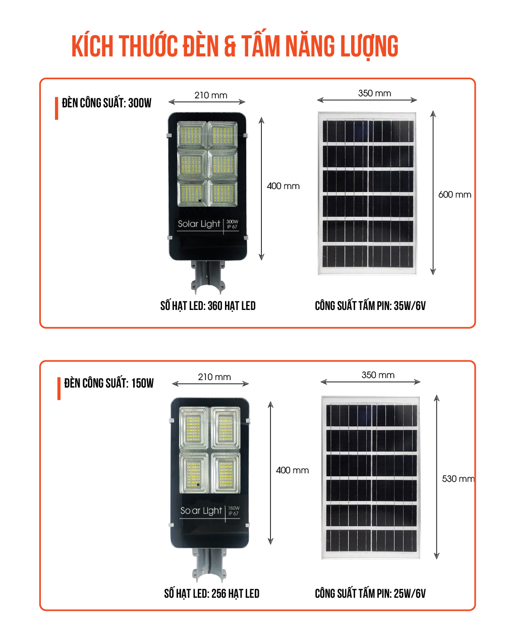 Đèn LED năng lượng mặt trời bàn chải, đường phố 300w