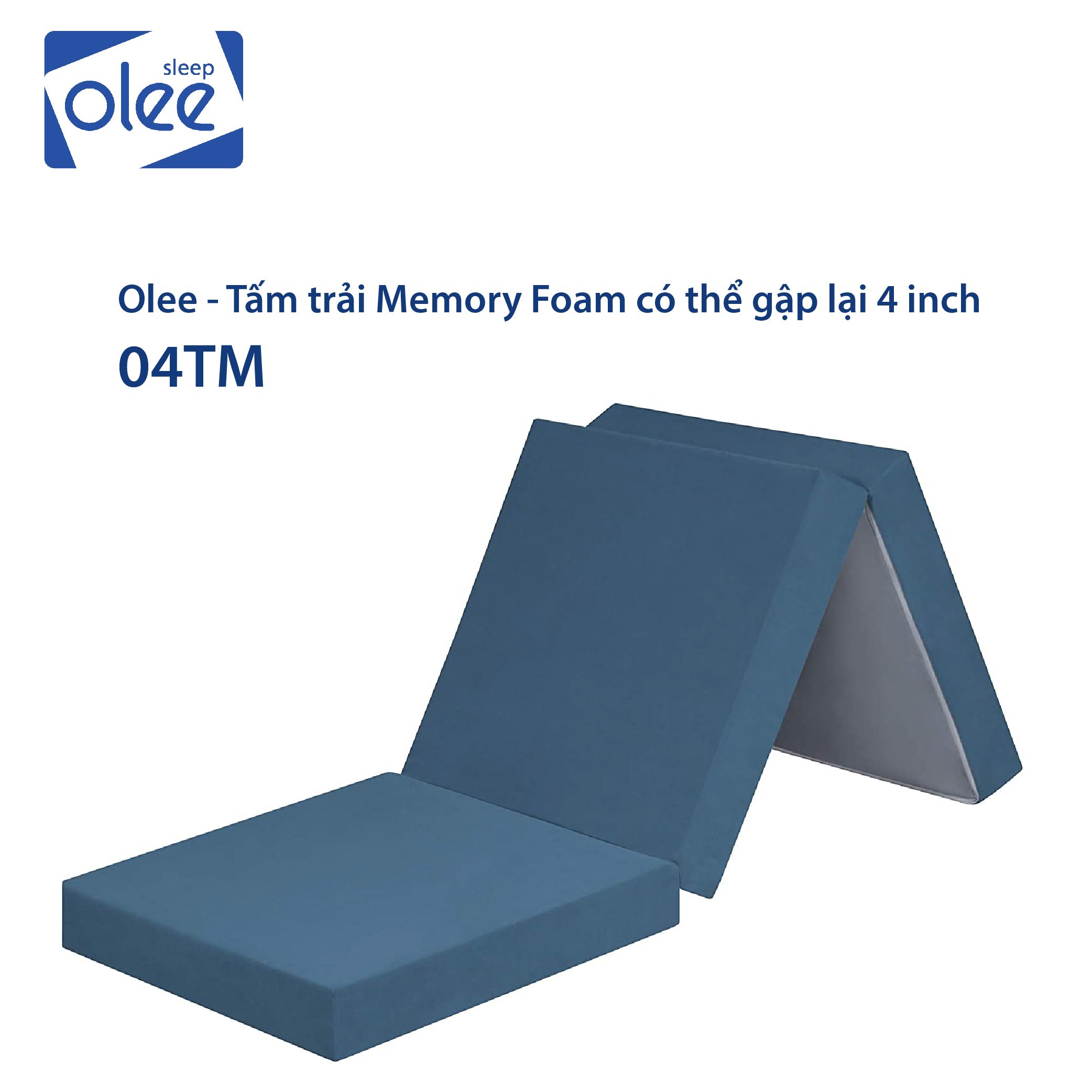 Nệm mút Memory Foam Olee Sleep có thể gập lại 4 inch 04TM01