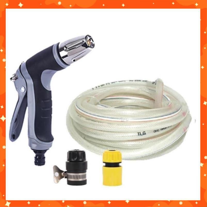 Bộ dây và vòi xịt tăng áp rửa xe tưới cây 3-5M 206817