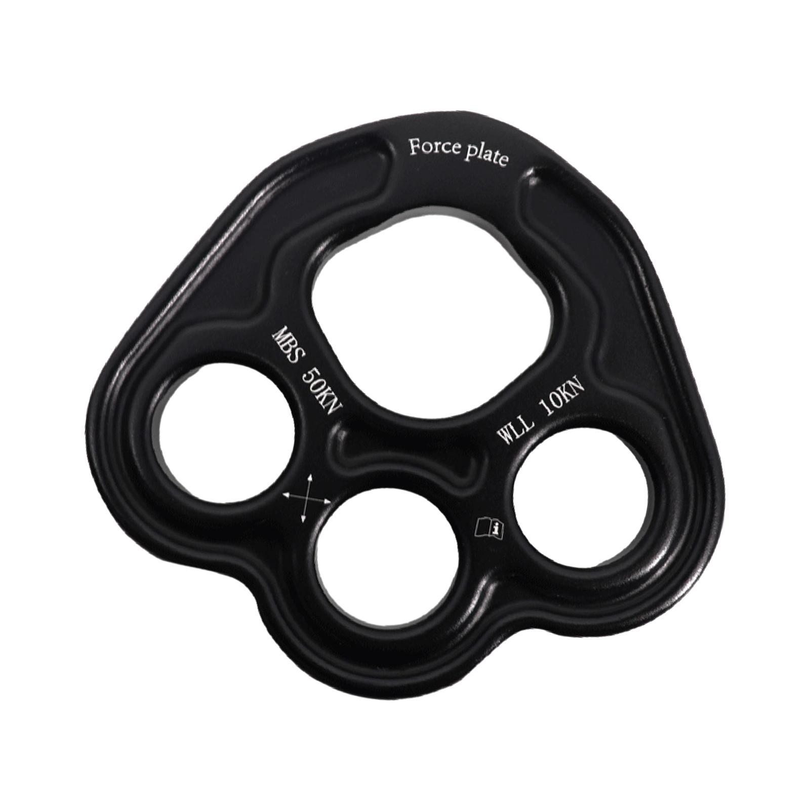 4 Holes Paw Rigging Plate Multi Anchor Point Connector Gear Rope Bearing Anchors Portable Metal Heavy Duty Climbing Equipment