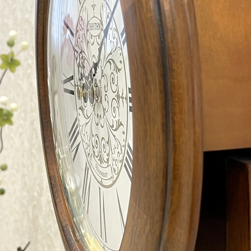 Đồng hồ quả lắc Nhật Rhythm CMJ547NR06 Kt 25.8 x 61.3 x 7.5cm, 1.7kg Vỏ gỗ. Dùng pin.