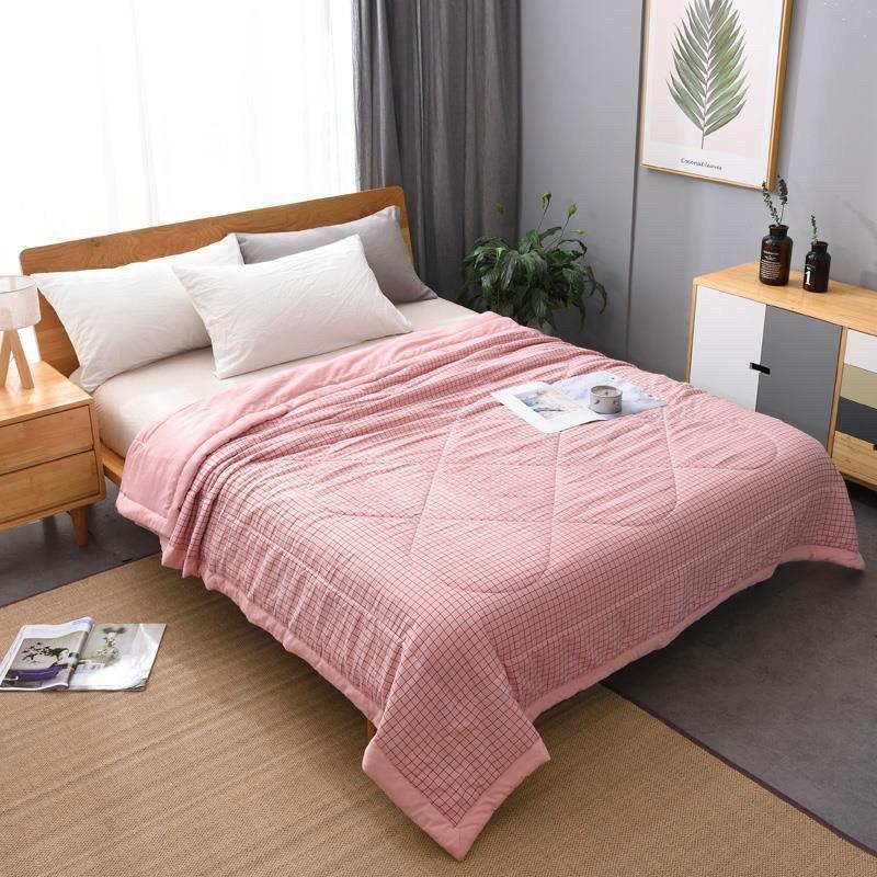 Chăn Đũi kẻ M2T bedding Chăn hè nhập khẩu mềm mịn mát kích thước 2m x 2m2