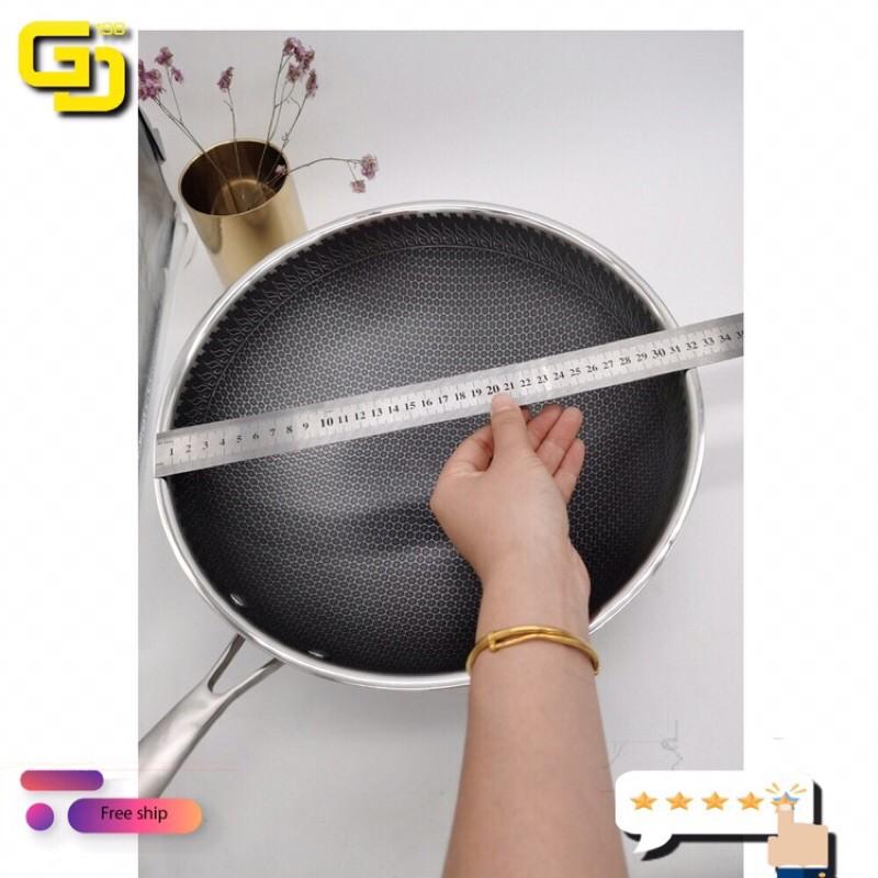 Chảo chống dính sâu lòng vân tổ ong 32cm