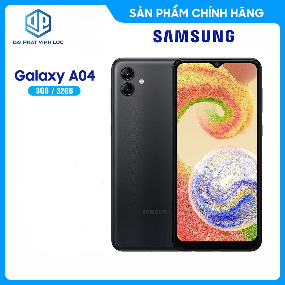 Điện thoại Samsung Galaxy A04 (3GB / 32GB) - Hàng chính hãng - Mới 100% Nguyên Seal - Pin Khủng 5000 mAh - Bảo Hành 12 Tháng