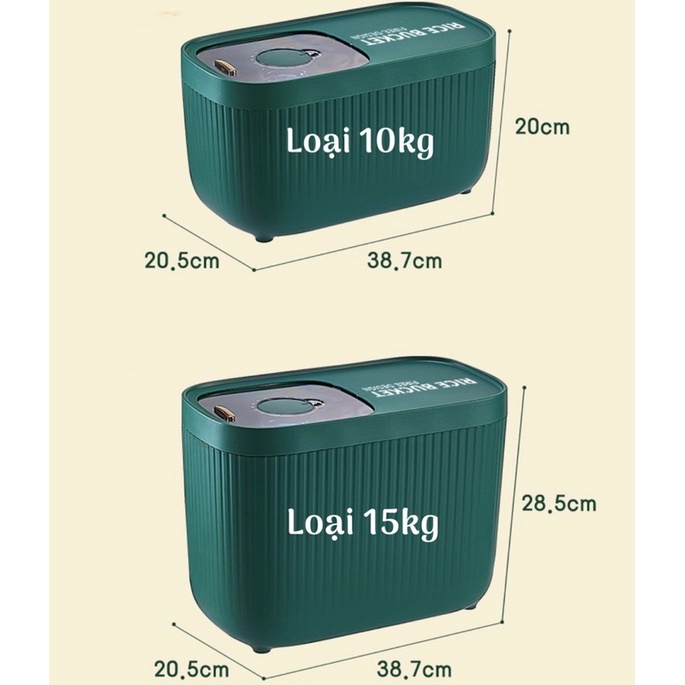 THÙNG ĐỰNG GẠO 10-15 KG CHỐNG MỐI MỌT