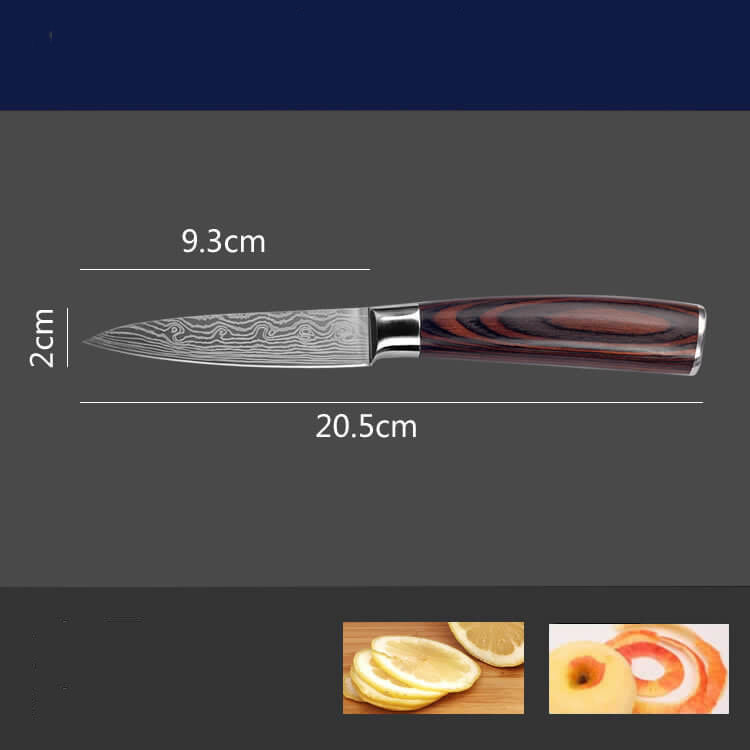 DAO BẾP NHẬT SASHIMI THÉP DAMASCUS MÃ ADT115