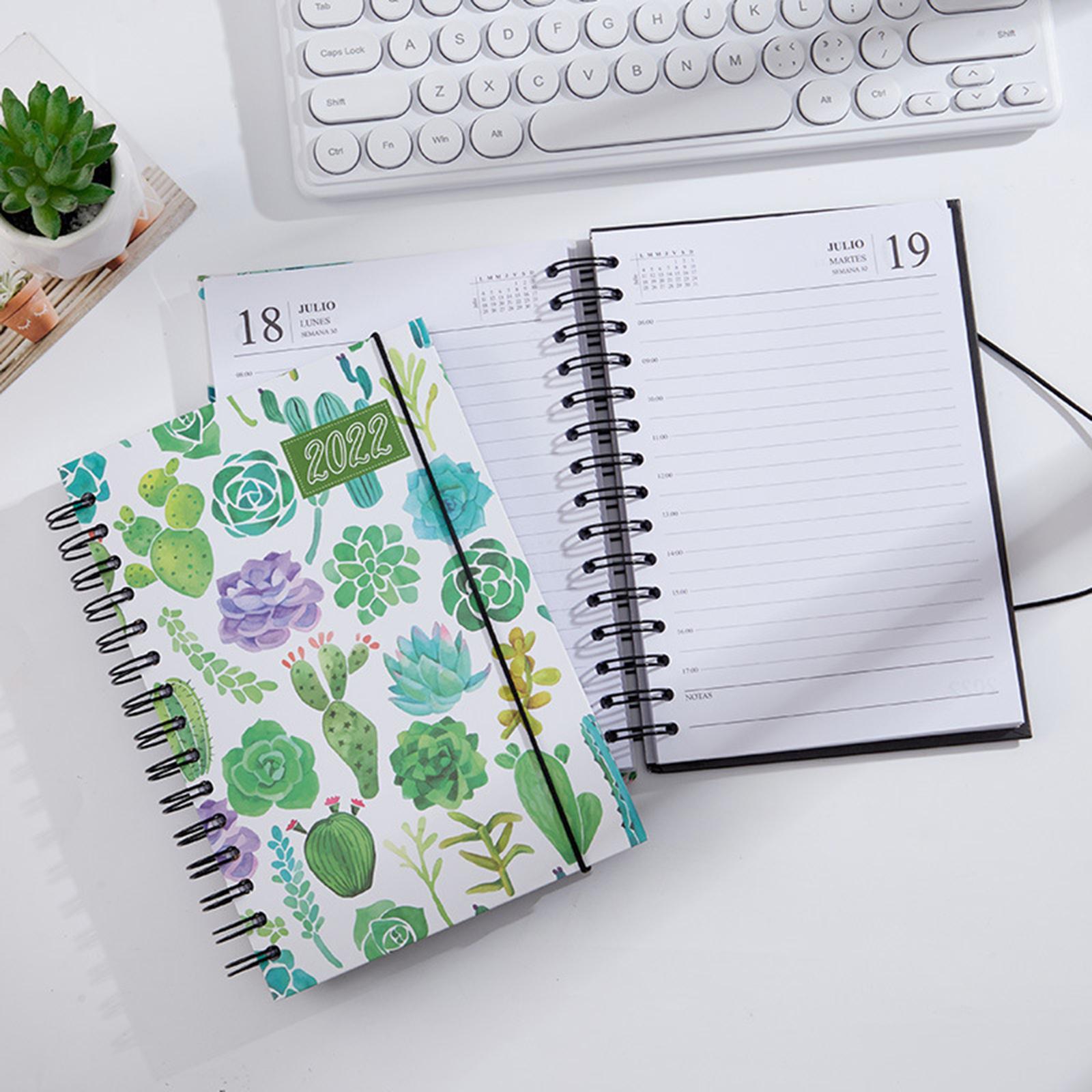 2022 Notebook A5 Notepad Writing Pads Daily Monthly Yearly Agenda Diary for School Supplies