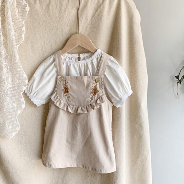 VÁY YẾM CHO BÉ GÁICÓ SẴN, Yếm đũi mềm mại FASHION cho bé gái ngày hè