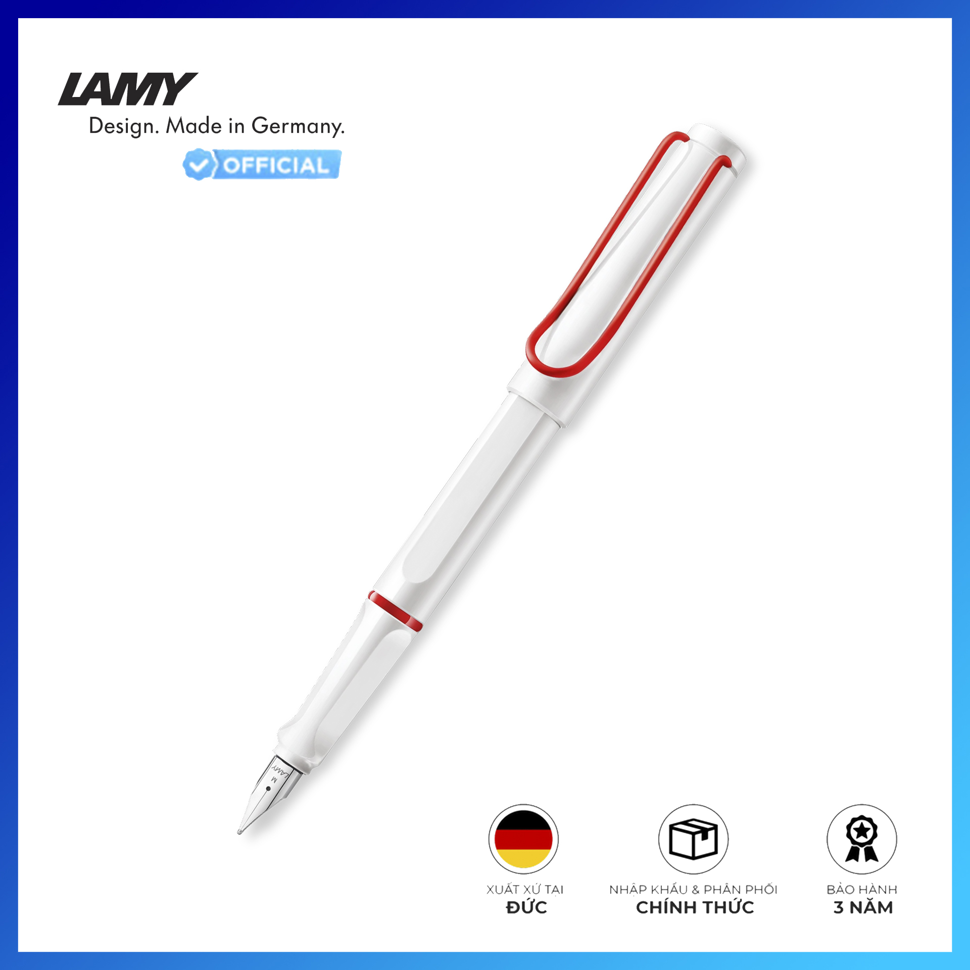 Bút máy LAMY safari white with red clip (LE2021