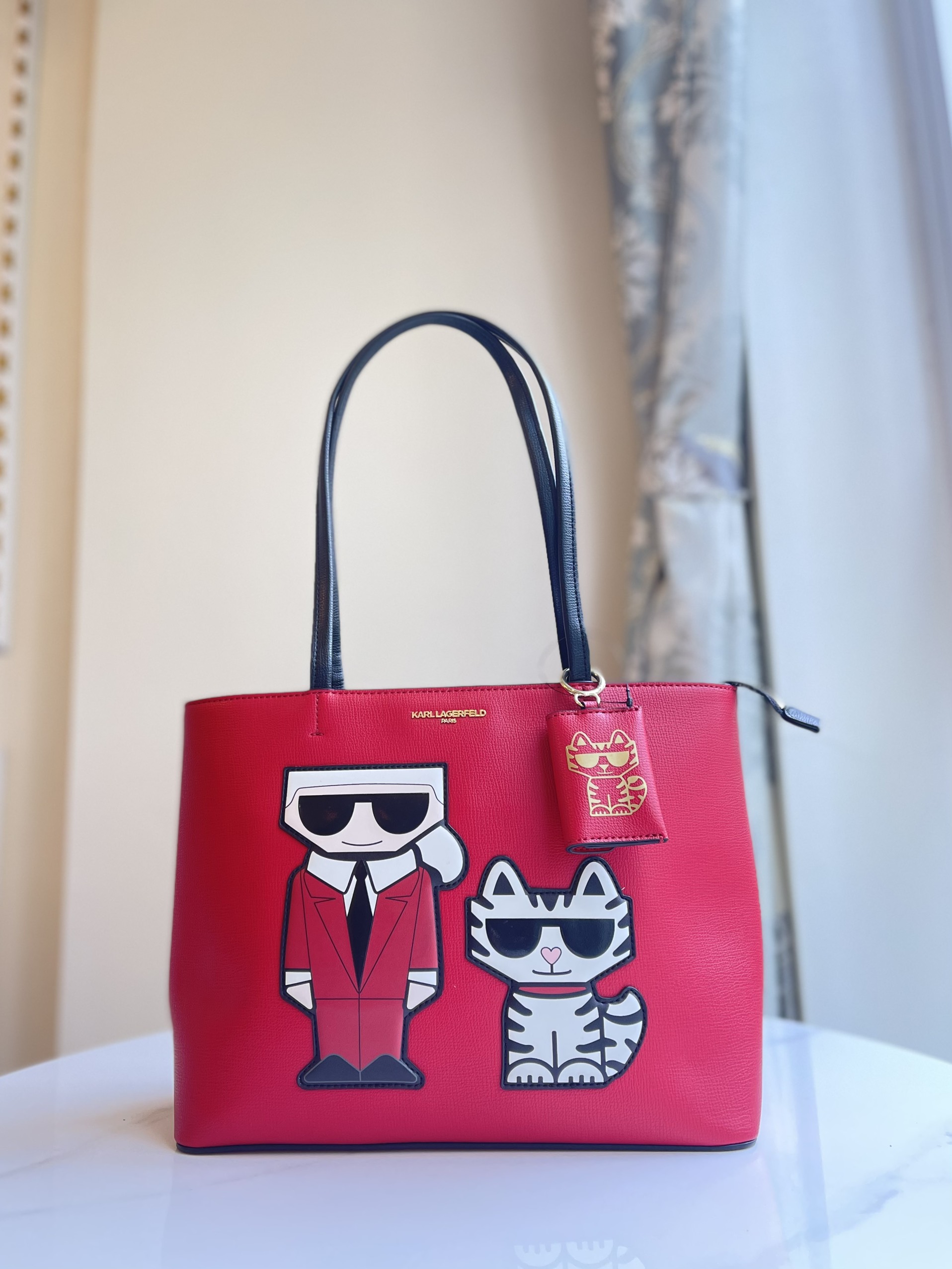 Túi Karl Tote Zip Đỏ