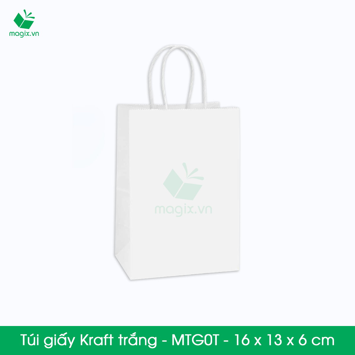 MTG0 MTG0T - 16x13x6 cm - Combo 200 túi giấy Kraft Nhật cao cấp