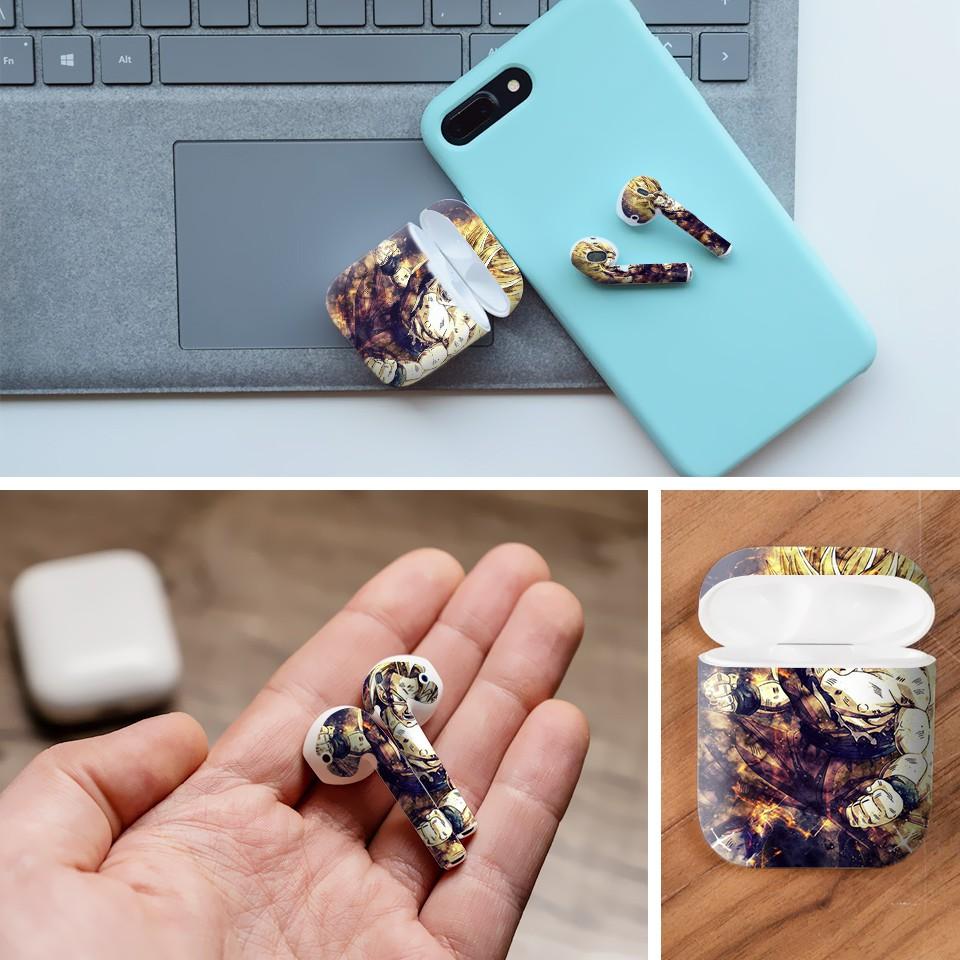Miếng dán skin cho AirPods in hình Dragon Ball - Goku Super Saiyan 2 - 7vnr54