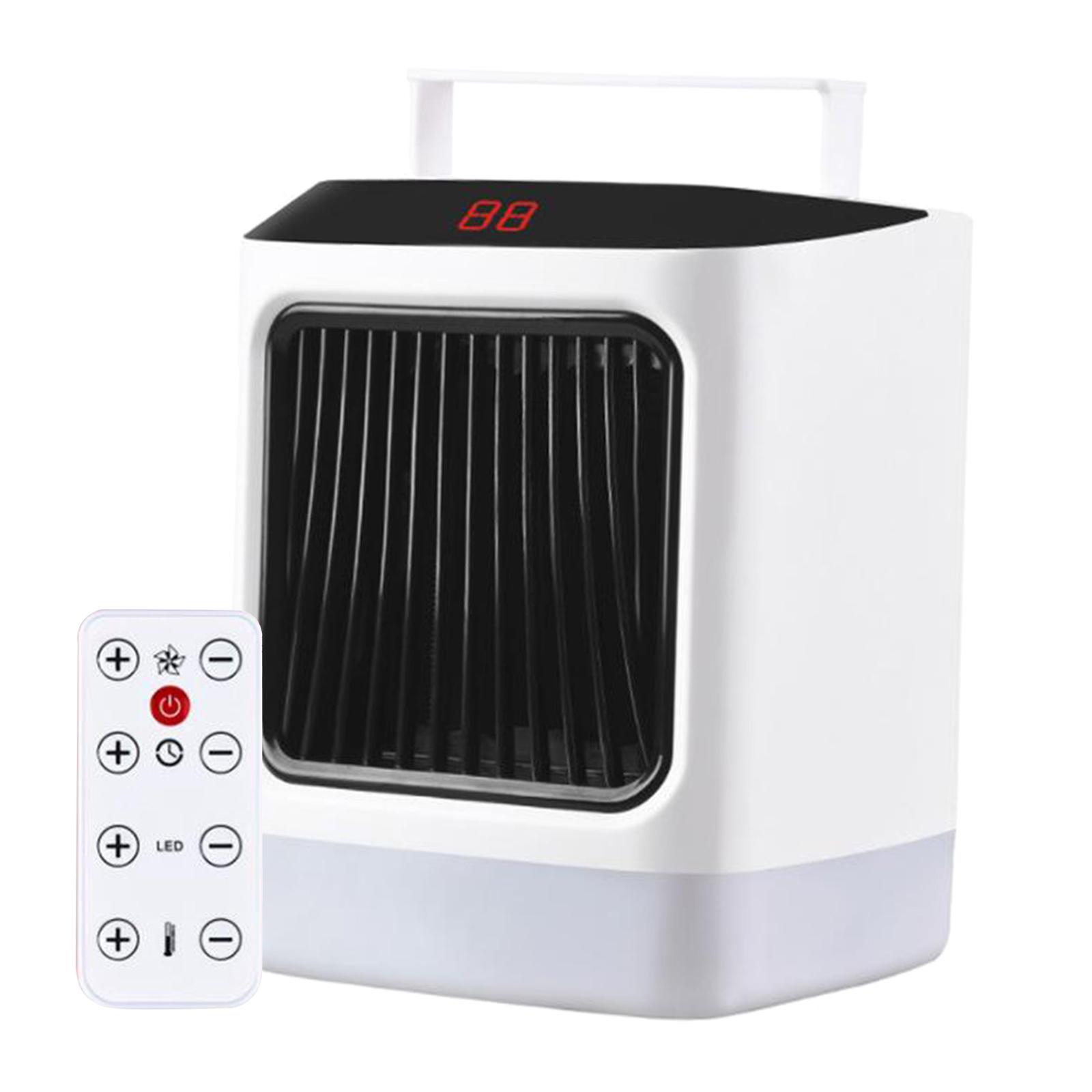 Portable Electric Space Heater Cooler 800W Winter Air Fan Adjustable Quiet