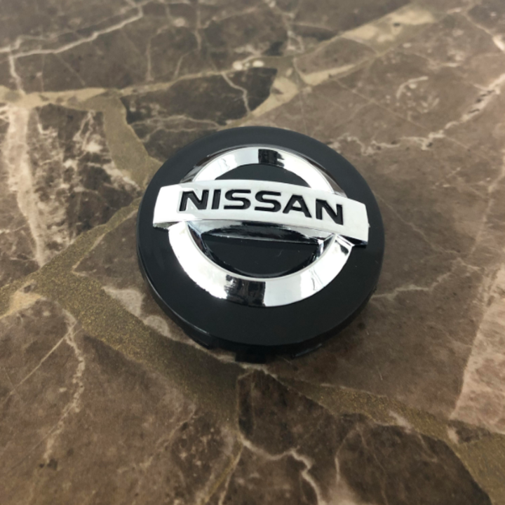 Logo chụp mâm, ốp lazang bánh xe ô tô Nissan đường kính 54mm, chất liệu nhựa ABS