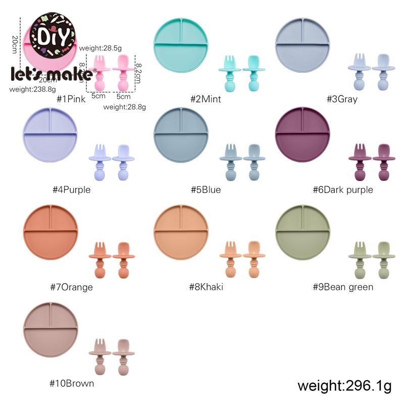 Ô Gấp Ngược Làm 3 Cái/bộ Ốp Dẻo Silicon Giỏ Muỗng Nĩa Cho Bé Bộ Đồ Ăn Thực Phẩm Không Chứa BPA Hút Khay Chống Trơn Trượt Trẻ Em sản Phẩm Ăn Tối