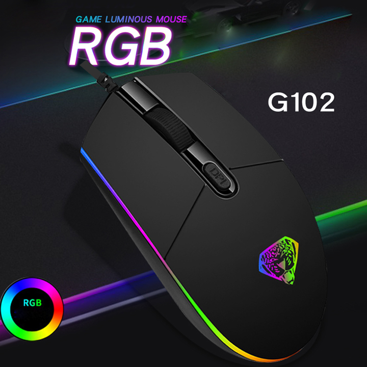 Chuột game thủ Divipad G102 Led RGB DPI 2400 - Hàng nhập khẩu