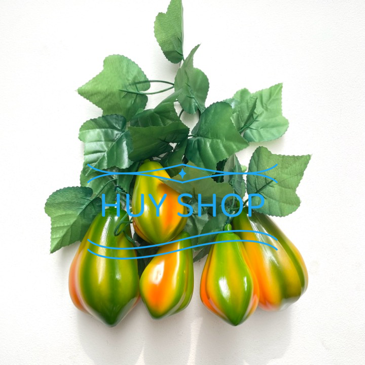 Dây Trái Đu đủ nhân tạo trang trí - Trái Cây giả