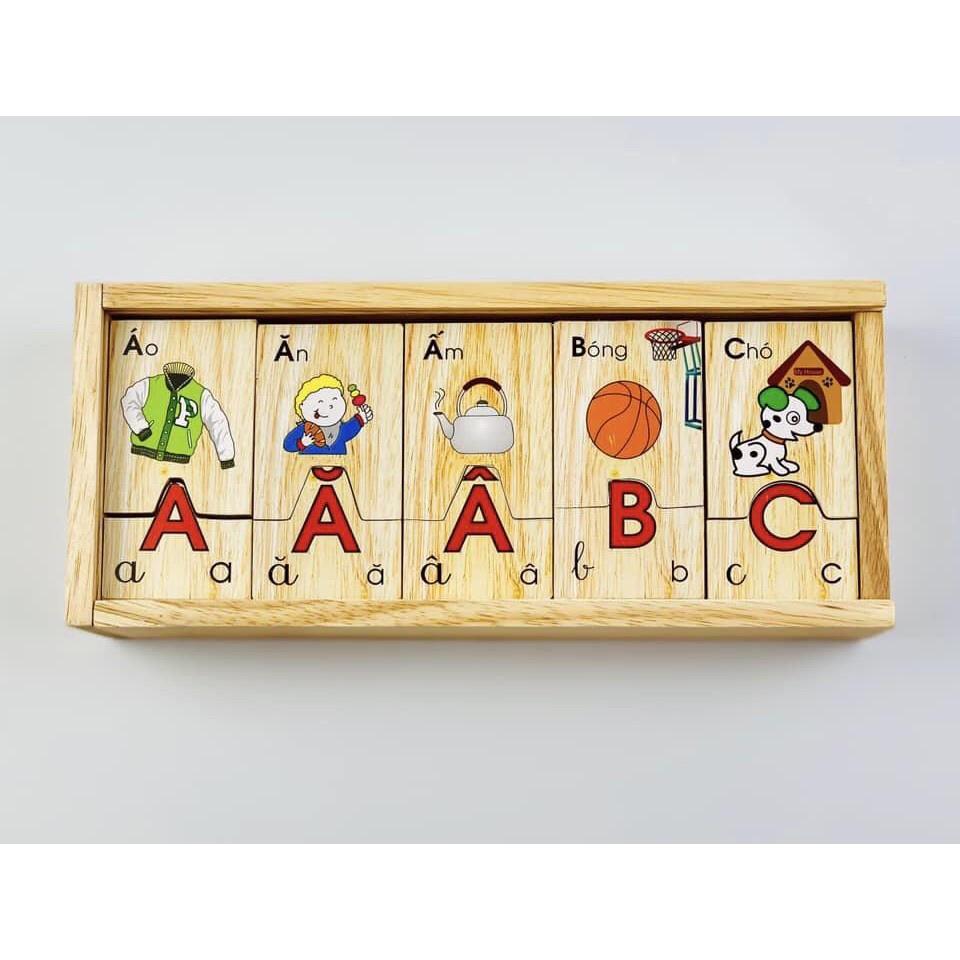Bộ tìm chữ cái tiếng việt ,đồ chơi gỗ giáo dục thẻ học chữ cái tiếng việt đồ chơi thông minh cho bé 2 tuổi