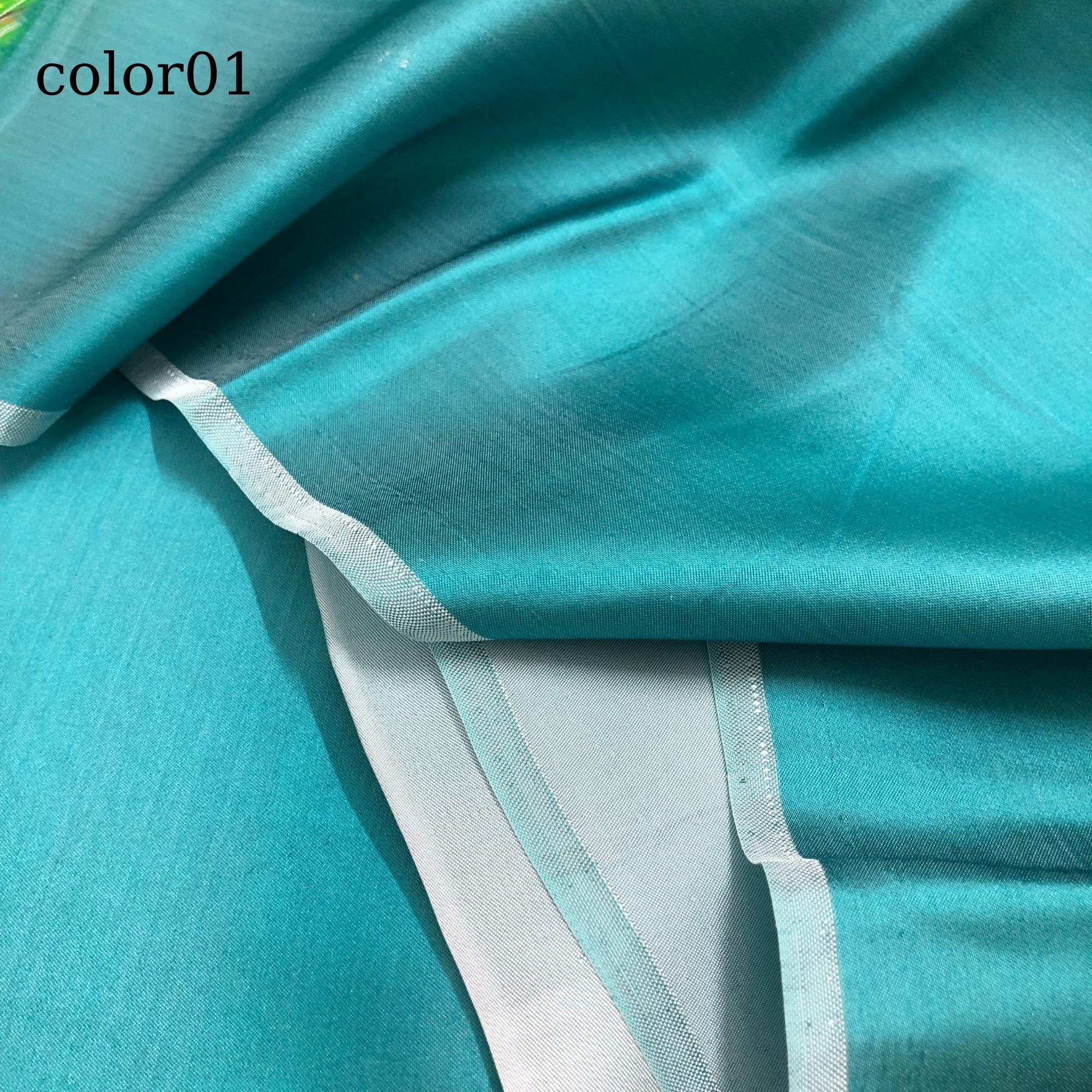 Vải Lụa Tơ Tằm Palacesik satin màu xanh lá 2 may áo dài #mềm#mượt#nhẹ#thoáng, dệt thủ công, khổ rộng 90cm