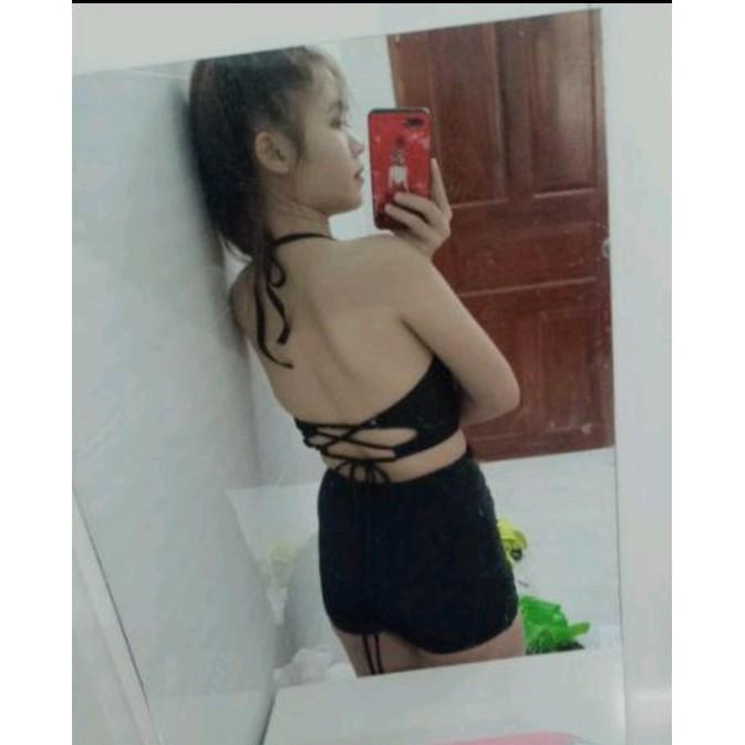 Bikini lưng cao, áo croptop kín đáo VATIXA BKN31