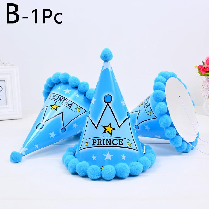 Nón sinh nhật có viền bông bịch 1 cái Phụ kiện trang trí sinh nhật happy birthday cho bé Phụ kiện sinh nhật