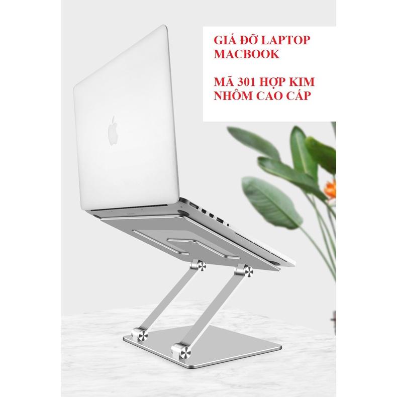 Giá đỡ Macbook Laptop L301 thiết kế một chân độc đáo bằng nhôm nguyên khối, điều chỉnh độ cao, gấp gọn cao cấp