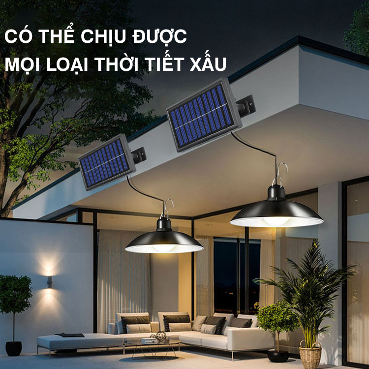 Đèn năng lượng mặt trời - đèn sân vườn hình mũ chụp, có điều khiển từ xa- K1556