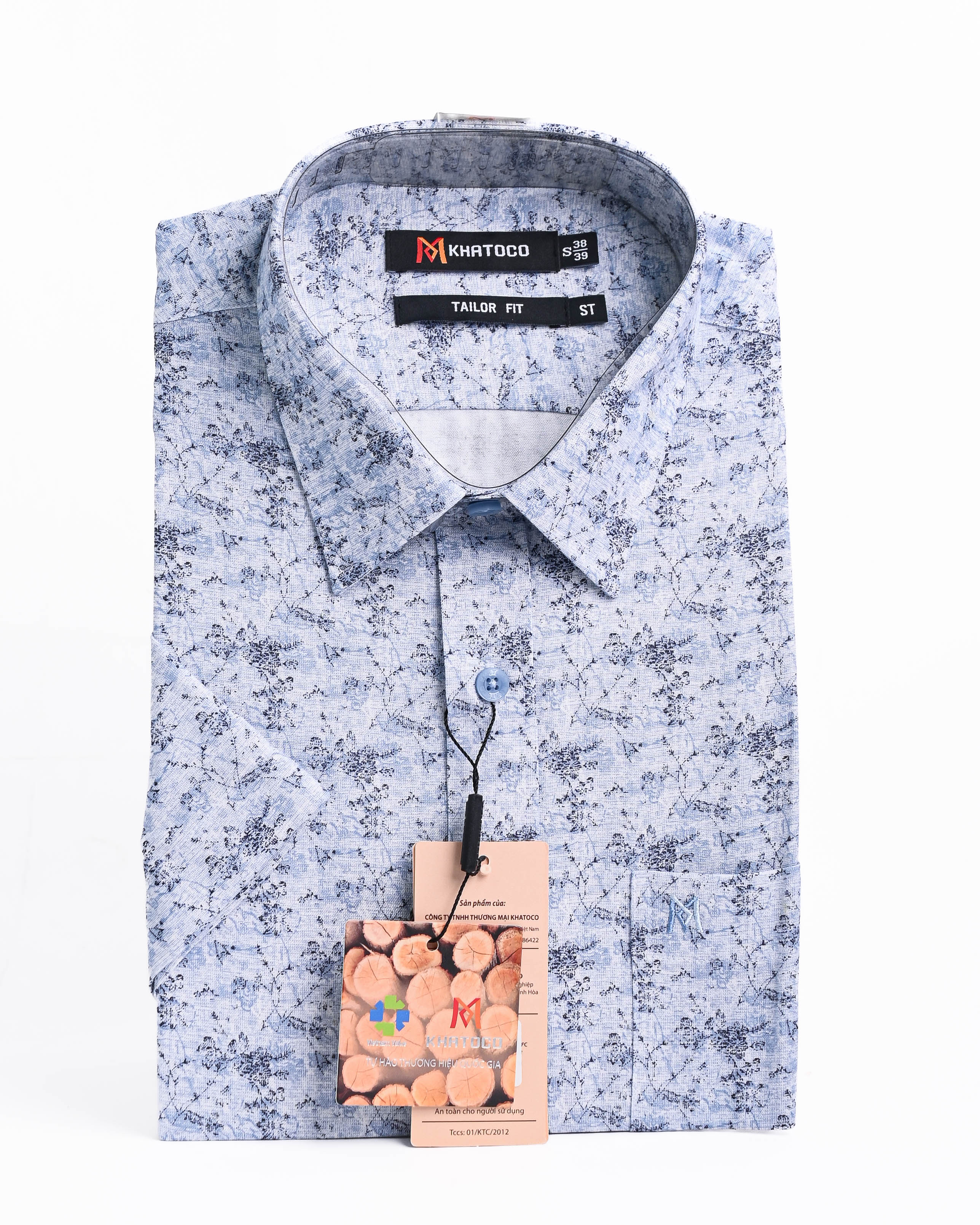 Áo sơ mi Khatoco sale off 50% (S)