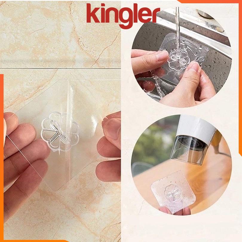 Set 10 Móc Treo Tường Trong Suốt, Móc Dán Tường Siêu Dính, Treo Đồ Dùng Cá Nhân, Tiện Dụng Gia Đình, Kingler 2213Set10