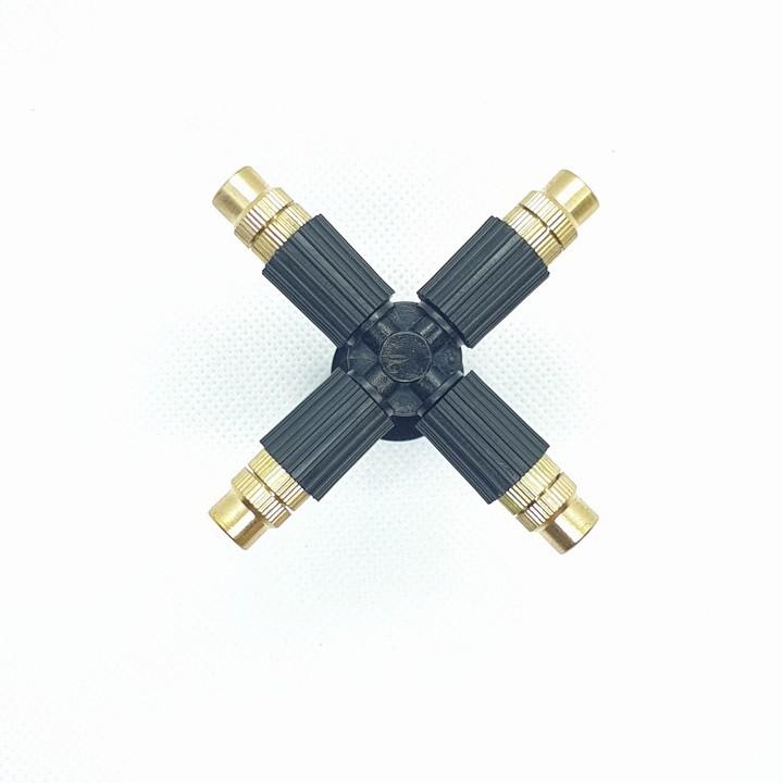 COMBO 10 Béc phun sương 4 hướng đầu đồng tưới lan loại 1 có van chống rỉ