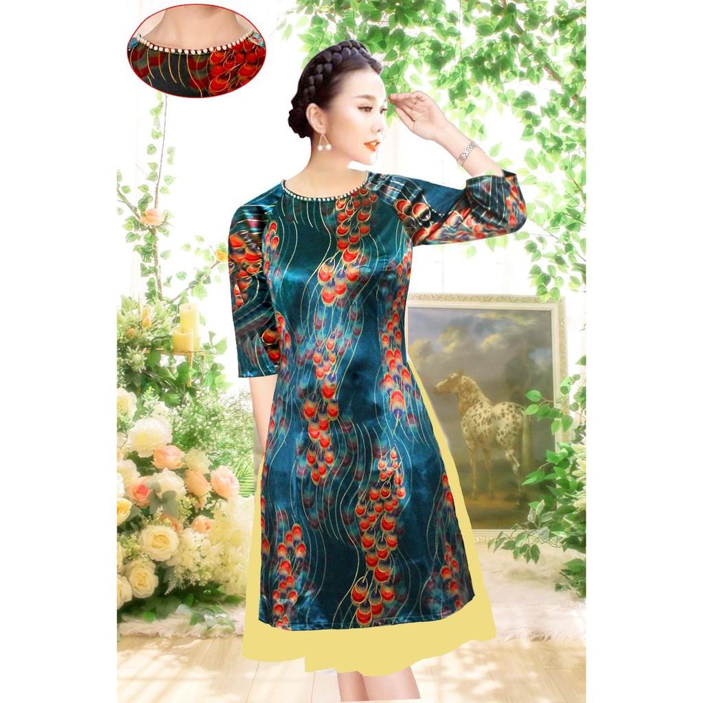 GIÁ XƯỞNG - Áo dài cách tân vải nhung