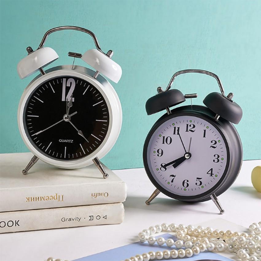 Đồng hồ báo thức 2 chuông phong cách cổ điển dành cho bé - Đồng hồ để bàn mini cute decor đẹp &amp; quà tặng bạn thân