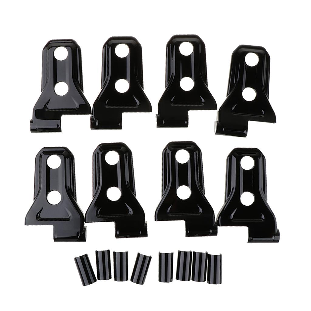 8 PCS / 4 Door ABS Car Door Hinge Cover Trim Black For Jeep Wrangler JL 2018