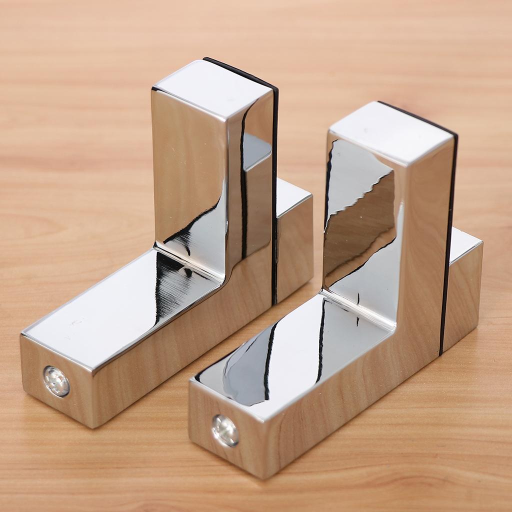2  Pairs  Wall  Mount  Small  Adjustable  Glass  Shelf  Bracket  for