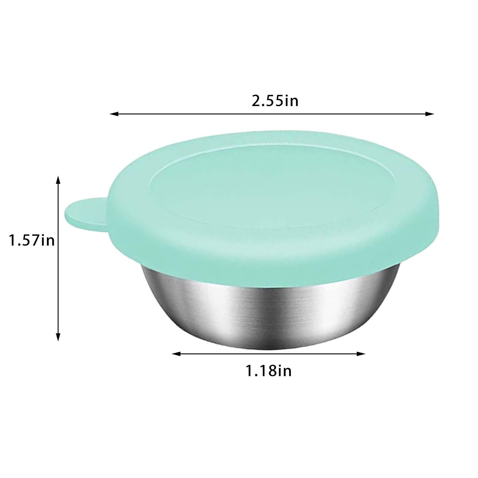 Reusable Condiment Cup with Lids Stainless Steel for Kids Lunch Box