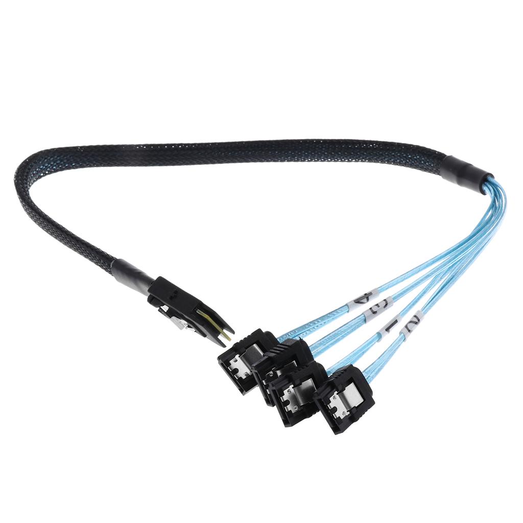 Mini SAS 36P SFF-8087 To 4 SATA 7Pin Hard Disk Cable Splitter Cord