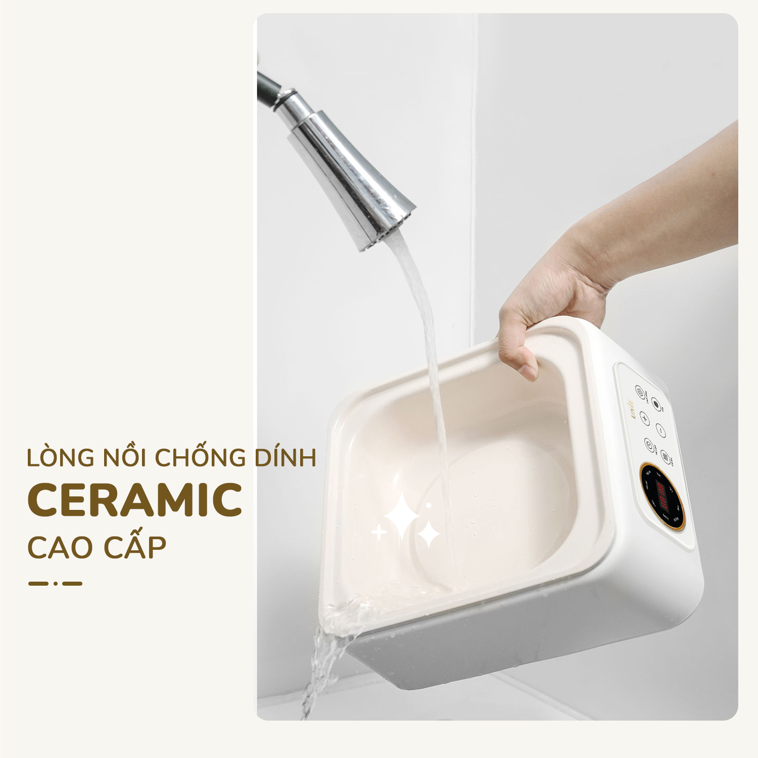 Nồi lẩu, hấp đa năng UNIE UE668, 8 chức năng, dung tích 10L, 2 tầng hấp, hấp gà nguyên con, hấp bên trên nấu bên dưới, Hàng chính hãng bảo hành 12 tháng