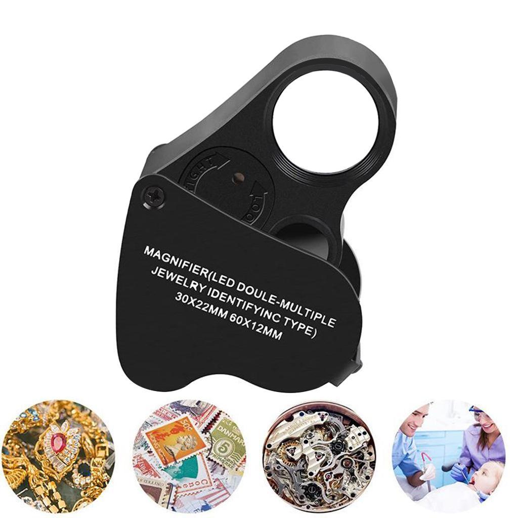 Collapsible 30X Loop w/ LED Light Magnifying